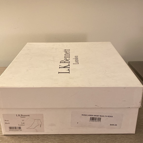 L.K Bennett black calf leather booties - Picture 3 of 3